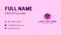 Violet Gradient Cube Box Business Card Image Preview