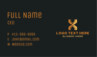 Gold Generic Letter X Business Card Image Preview