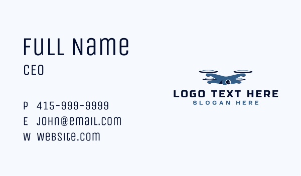 Drone Videography Production Business Card Design Image Preview
