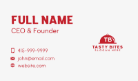 Red Restaurant Cloche Letter Business Card Image Preview