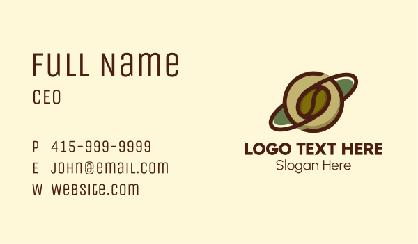Coffee Bean Planet  Business Card Design Image Preview