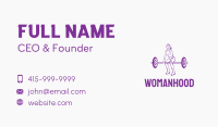 Strong Woman Deadlift Business Card Image Preview
