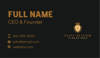 Crown Shield Wreath Academy Business Card Image Preview