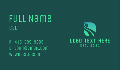 Green Highway  Business Card Image Preview