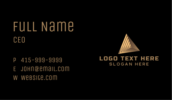 Premium Pyramid Triangle Business Card Design Image Preview