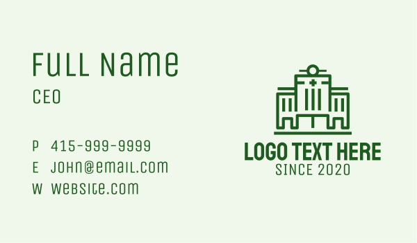 Green Hospital Medical Clinic Business Card Design Image Preview