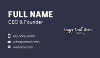 Linear Doodle Wordmark Business Card Design