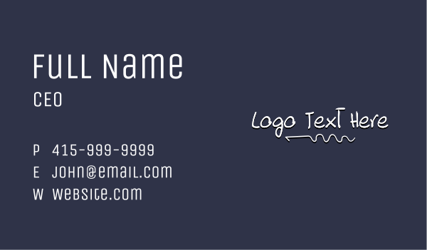 Linear Doodle Wordmark Business Card Design Image Preview