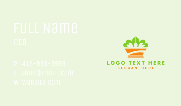 Green Crown Plant Business Card Design Image Preview