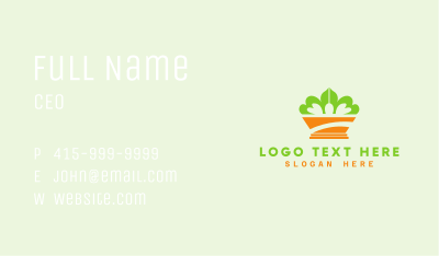 Green Crown Plant Business Card Image Preview