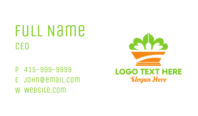 Green Crown Plant Business Card