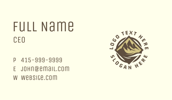 Outdoor Mountain Trekking Business Card Design Image Preview