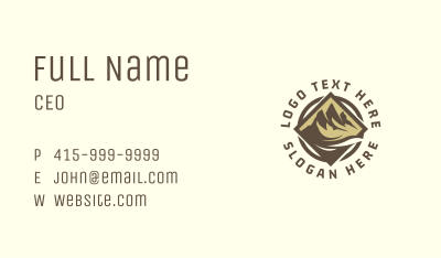 Outdoor Mountain Trekking Business Card Image Preview