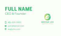 Eco Letter G Leaf Business Card Image Preview
