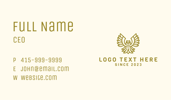 Eagle Feather Wings Business Card Design Image Preview
