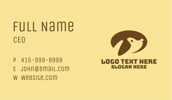 Brown Dog Veterinary Business Card Design Image Preview