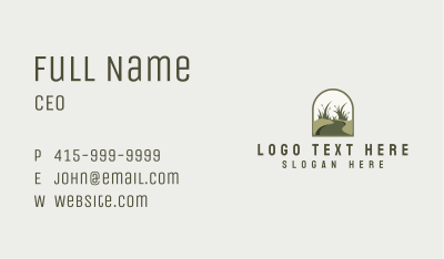 Grass Landscaping Lawn Business Card Image Preview