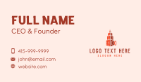 Orange Photography Camera Building Business Card Preview