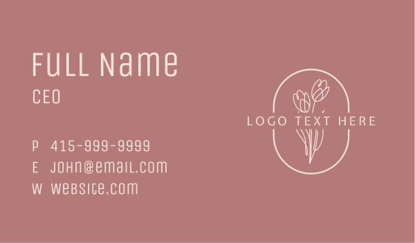 Minimalist Flower Company Business Card Design Image Preview