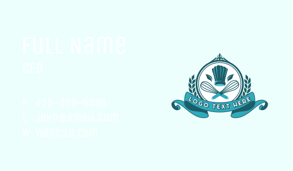 Baker Whisk Toque Business Card Design Image Preview