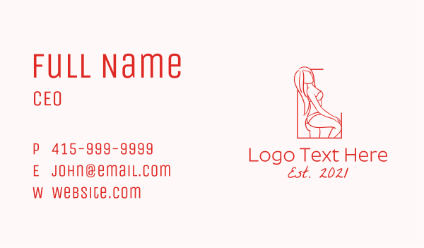 Seductive Sexy Woman Business Card Design Image Preview