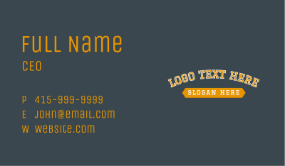 Athletic Style Shop Wordmark Business Card Image Preview