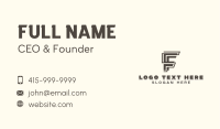 Generic Enterprise Letter F Business Card Image Preview