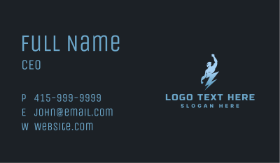 Electric Lightning Man Business Card Image Preview