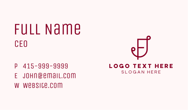 Finance Letter F Business Card Design Image Preview