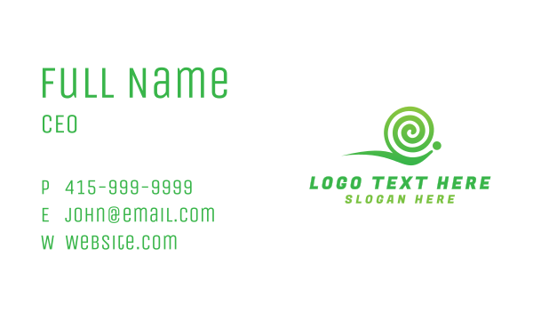 Snail Twirl Gaming Business Card Design Image Preview
