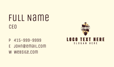 Yard Shovel Tool Business Card Image Preview