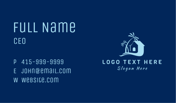 Home Tropical Palm Tree Business Card Design Image Preview