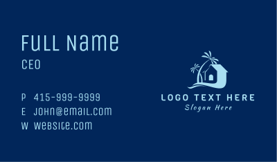 Home Tropical Palm Tree Business Card Image Preview