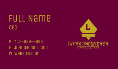 Yellow Glowing Gaming Letter Business Card