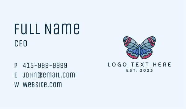 Fancy Butterfly Garden Business Card Design Image Preview