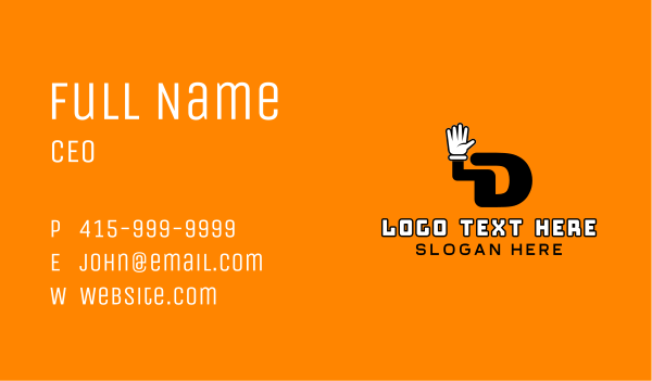 Wave Hand Letter D Business Card Design Image Preview