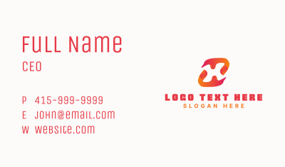 Media Digital Letter X Business Card Image Preview