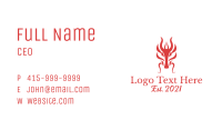 Red Mythical Dragon Business Card Image Preview