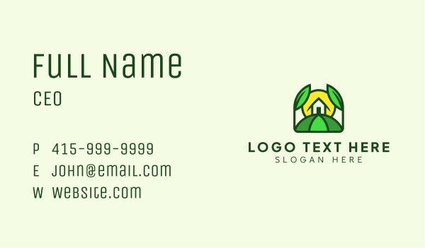 Environmental Backyard Landscaping Business Card Design Image Preview