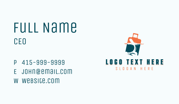 Luggage Travel Tourist Business Card Design Image Preview