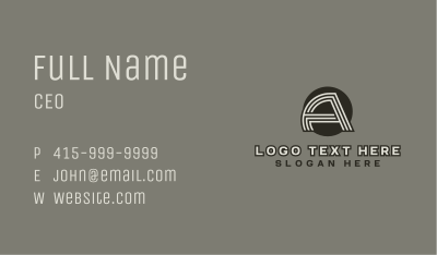 Stripe Creative Letter A Business Card Image Preview