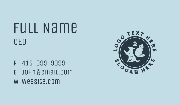 Pet Dog Cat Badge Business Card Design Image Preview
