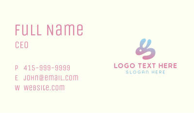 Abstract Rabbit Gradient  Business Card Image Preview