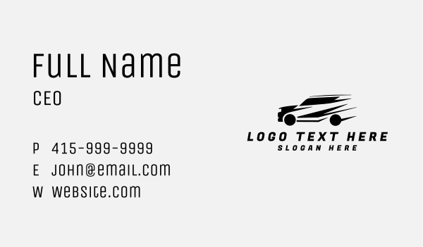 Abstract Fast Car Business Card Design Image Preview