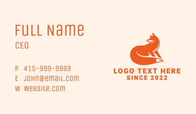 Wildlife Fox Canine Business Card Image Preview