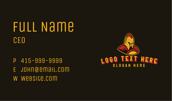 Spartan Warrior Soldier Business Card Design Image Preview