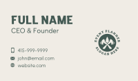 Pine Tree Axe Lumberjack Business Card Image Preview