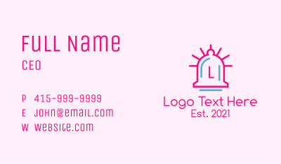 Minimalist Bell Letter Business Card Image Preview