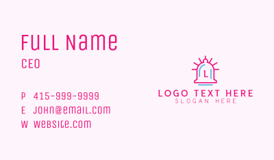 Minimalist Bell Letter Business Card Image Preview