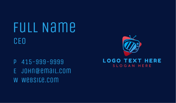 Television Video Chat Business Card Design Image Preview